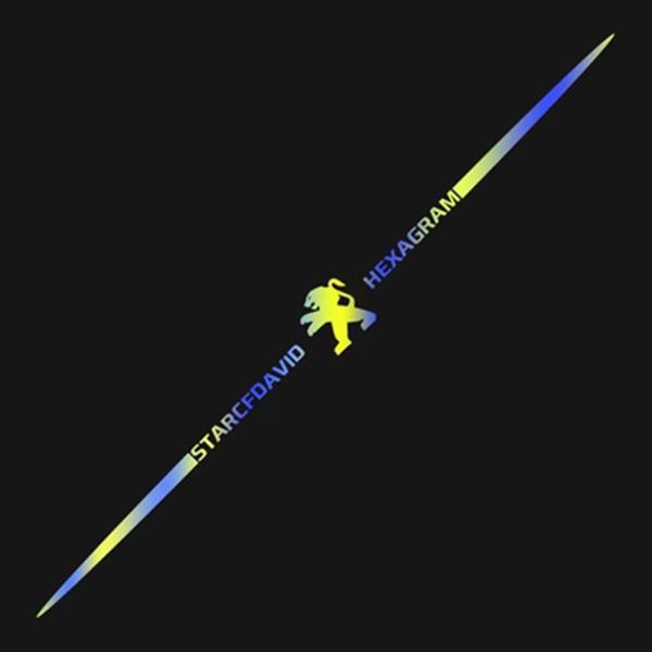 3D színes lézerfényvisszaverő autómatricák 4 db