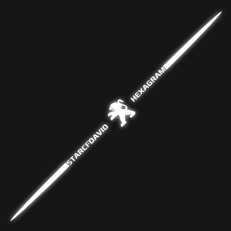 3D színes lézerfényvisszaverő autómatricák 4 db