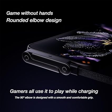 📱 240 W-os fonott gyorstöltő kábel beépített telefontartóval - Új 2026-os összecsukható, tartós USB-C Type-C kábel (2 db-os csomag)