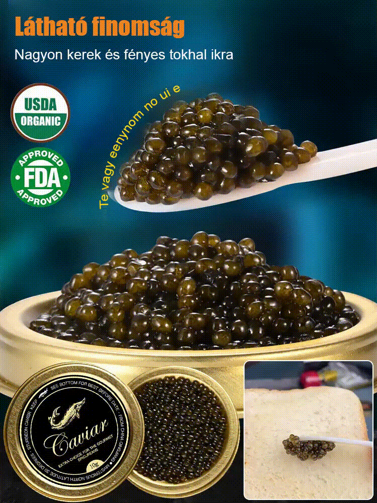 Oroszországban importált tokhal kaviár