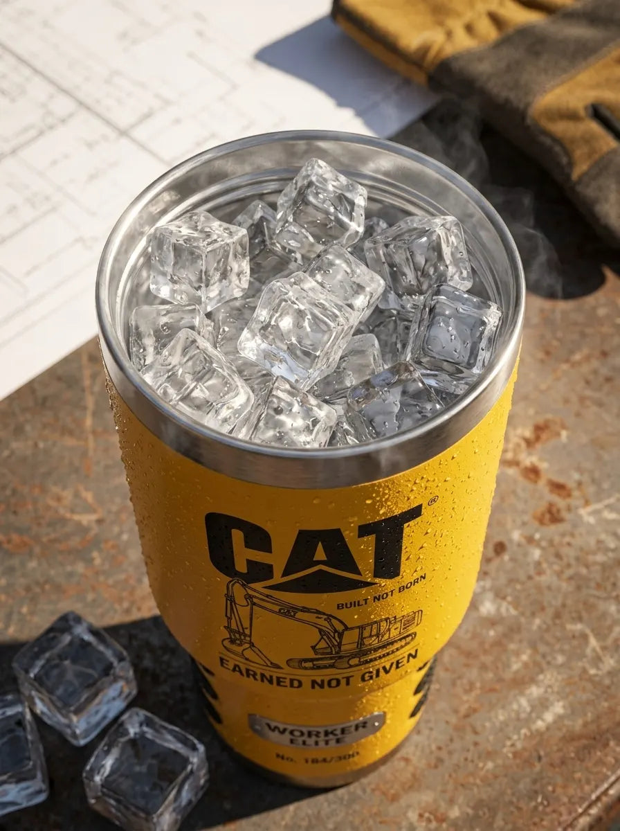 CAT termosz bögre fogantyúval és szívószállal C1