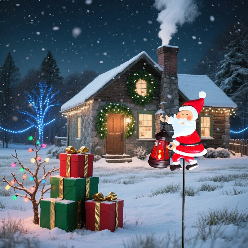 🎅 Mikulás napelemes lámpa - Varázslatos fény tölti be kertedet ünnepi ragyogással. ✨