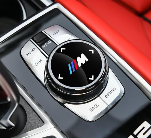 Dekoratív matrica a BMW multimédia gombhoz