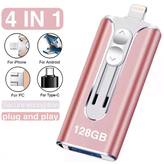 32~256GB Micro USB + 8 tűs + USB 3.0 4 az 1-ben mobiltelefon/számítógép U-lemez