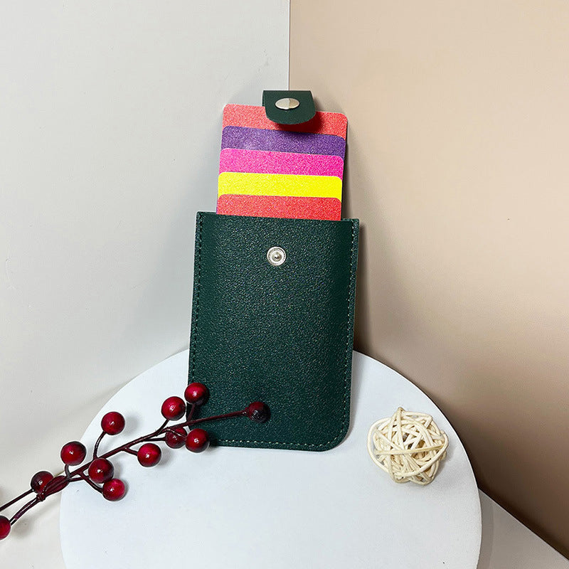 💥2026-os forró akció🔥Többkártyás tartó – 5 kártya + készpénz tárolására alkalmas, patentos záródással és vízálló PU bőrből💳✨