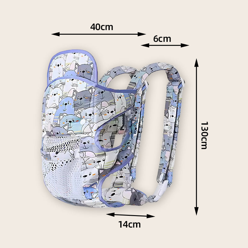 👶Többfunkciós, mellkasra rögzíthető, két vállpántos babahordozó