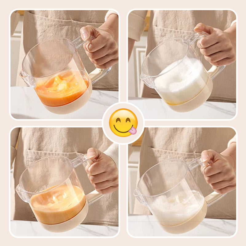 🥚Multifunkciós, kézzel facsart tojáskeverő pohár mérőskálával