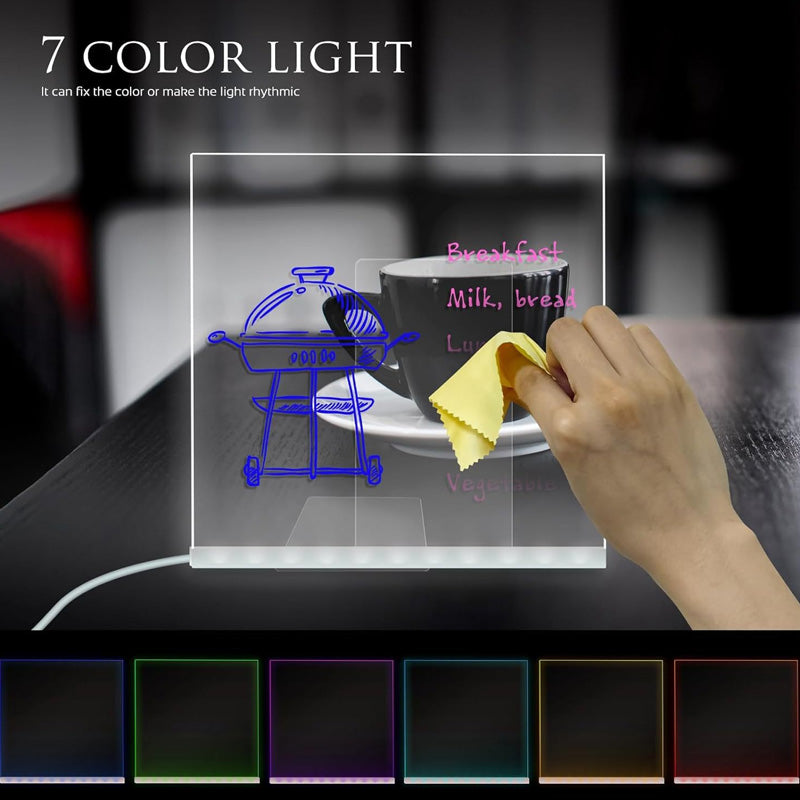 🎨Világító LED üzenetíró tábla✨