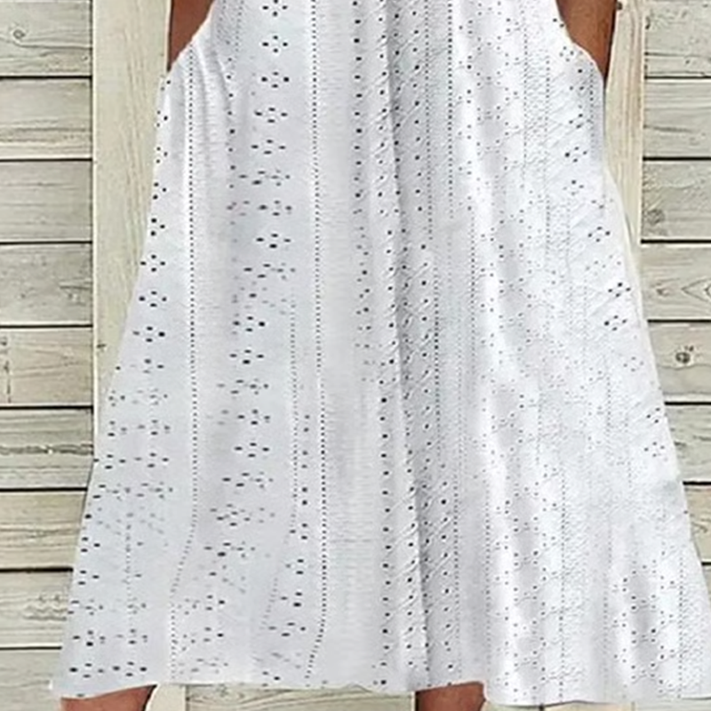 Elegáns női ruha V-nyakkal