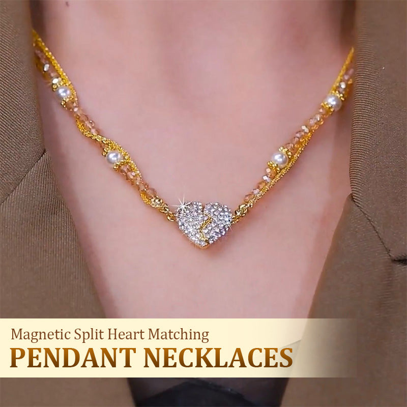 ⏳Korlátozott ideig érvényes különleges ajánlat⏰Párosító nyakláncok szív alakú, mágneses medállal💖