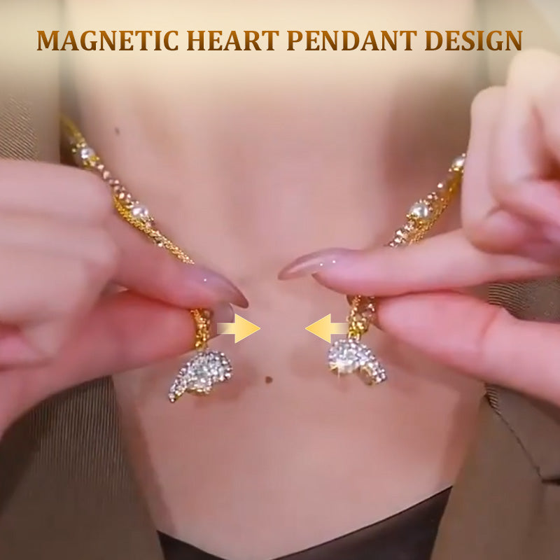 ⏳Korlátozott ideig érvényes különleges ajánlat⏰Párosító nyakláncok szív alakú, mágneses medállal💖