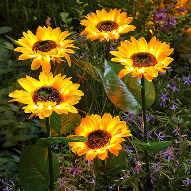 🔥✨Napraforgó Napelemes Kerti Világító Rúd🌻