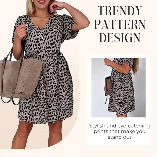 【S-3XL】🌸Rövid ujjú virágmintás ruha