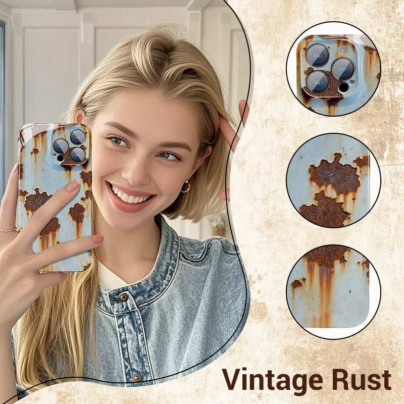 Vintage rozsda kemény tok iPhone-hoz