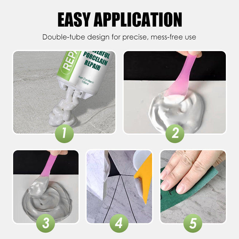 Erős porcelán javítókészlet - dupla tubus