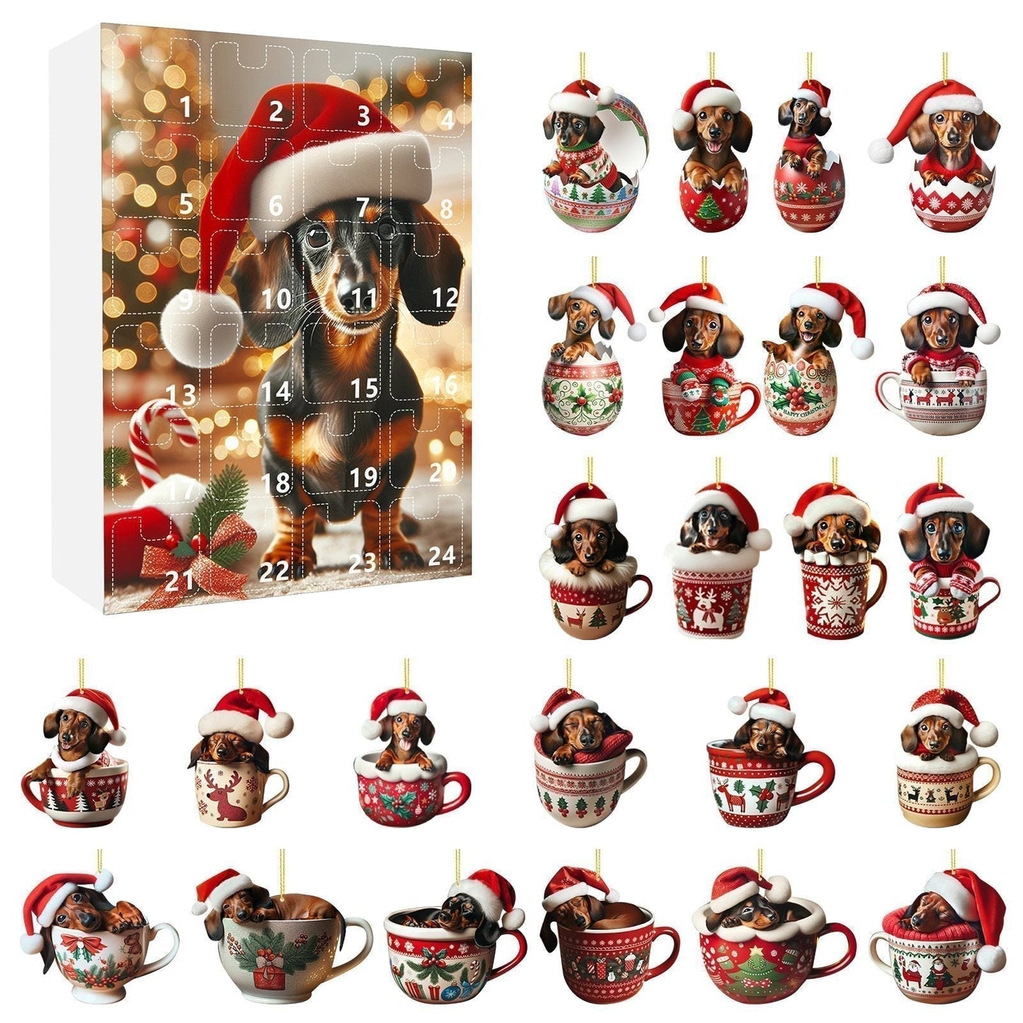 🎅2025 Karácsonyi tacskó adventi naptár🎁