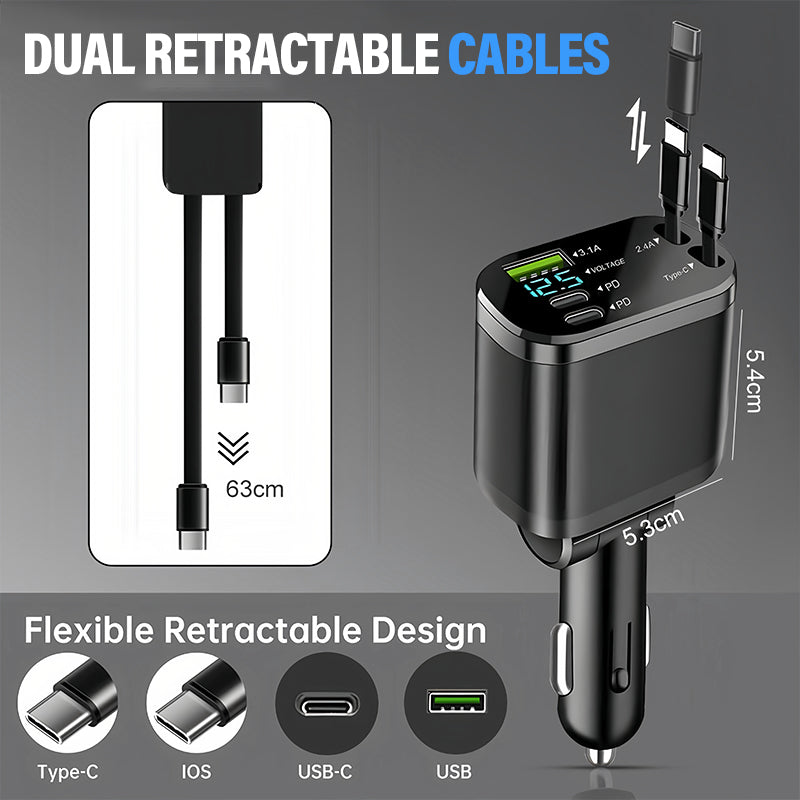 🚗Gyors autós töltő Starry Sky hangulatvilágítással✨