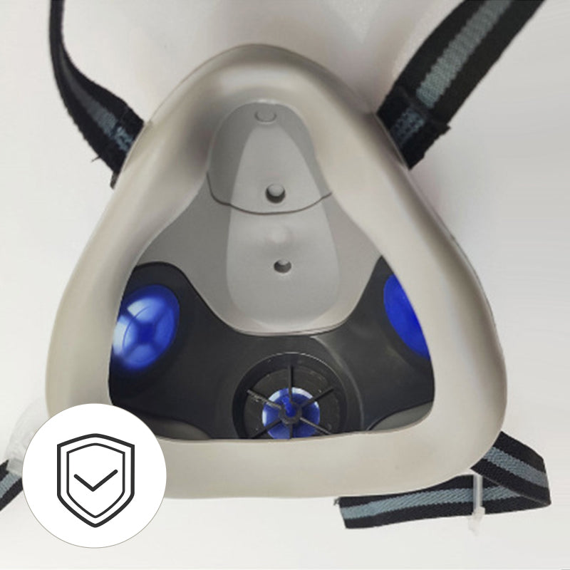 🔥 Aktív szén porvédő dupla tartályú gázálarc 🥽🌬️