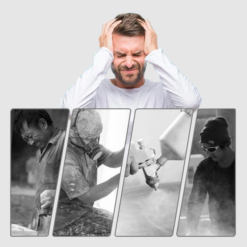 🔥 Aktív szén porvédő dupla tartályú gázálarc 🥽🌬️