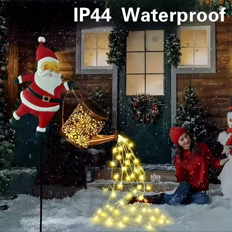 🎅 Mikulás napelemes lámpa - Varázslatos fény tölti be kertedet ünnepi ragyogással. ✨