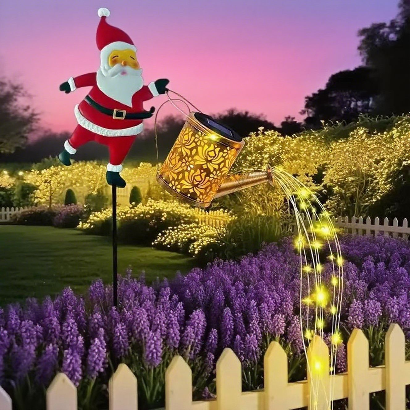 🎅 Mikulás napelemes lámpa - Varázslatos fény tölti be kertedet ünnepi ragyogással. ✨