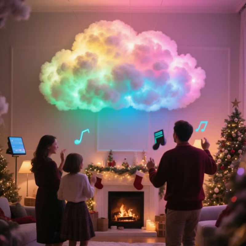⚡☁️ ️Saját készítésű USB-s Thundercloud LED fénydekoráció ✨🌈