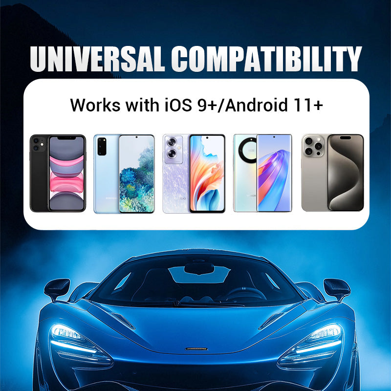 2 az 1-ben vezeték nélküli adapter iPhone és Android Auto eszközökhöz