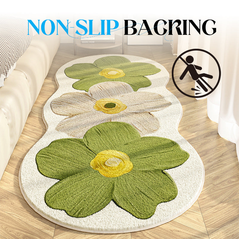 Puha szőnyeg szabálytalan virágmintával