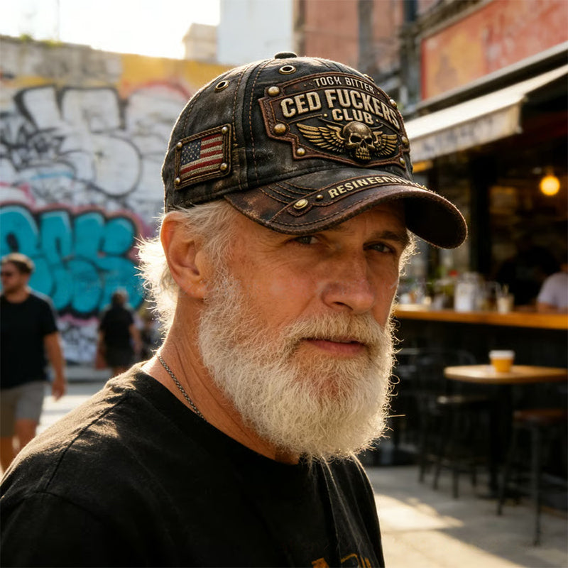 Old Motherfuckers Club – Punk Hímzett Kalap