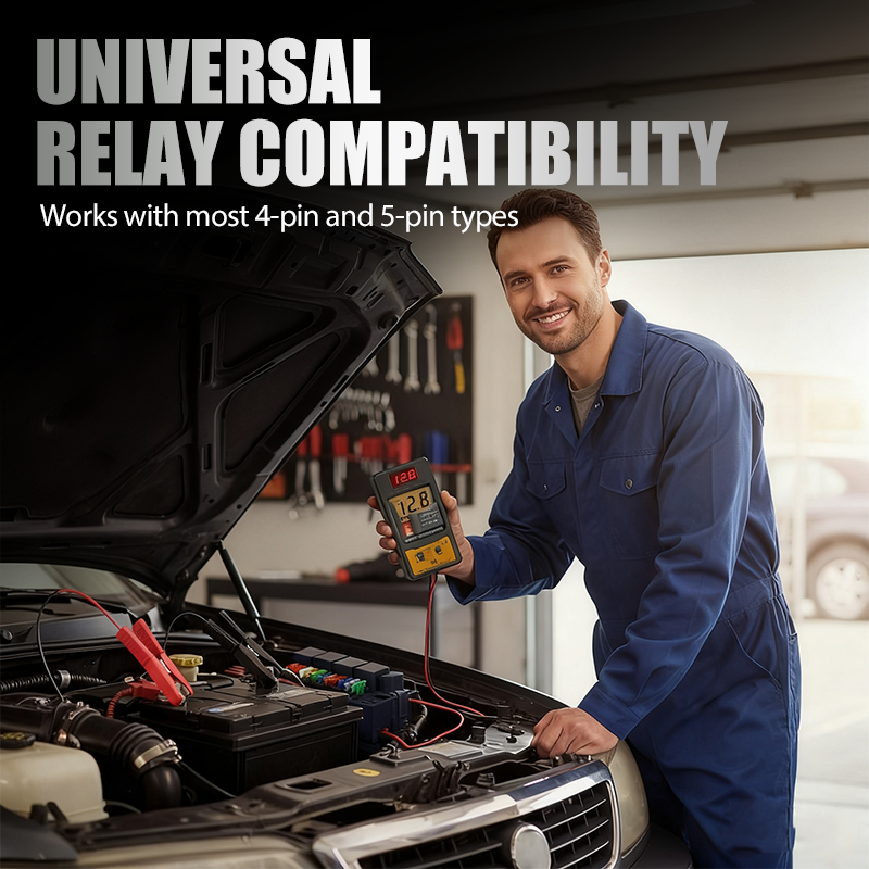 Autóipari relé feszültségmérő LED kijelzővel