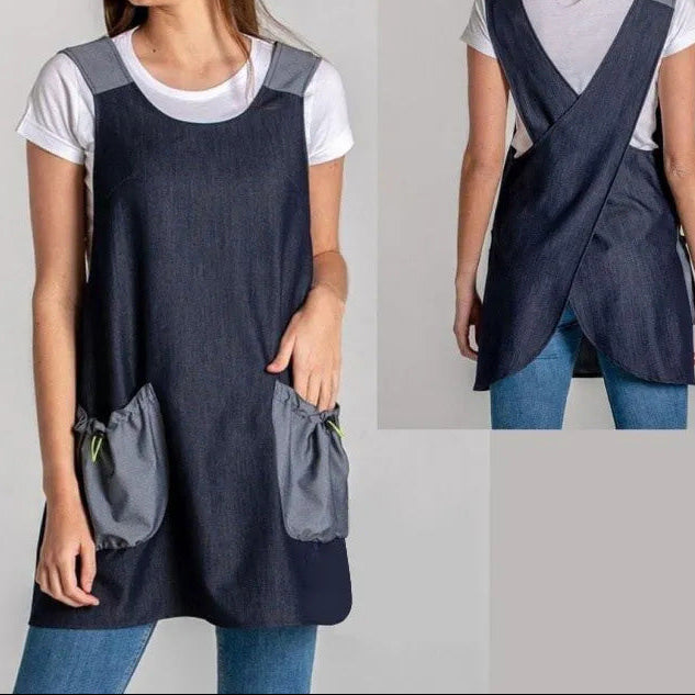 🔥Női keresztpántos, felcsúszós kötény