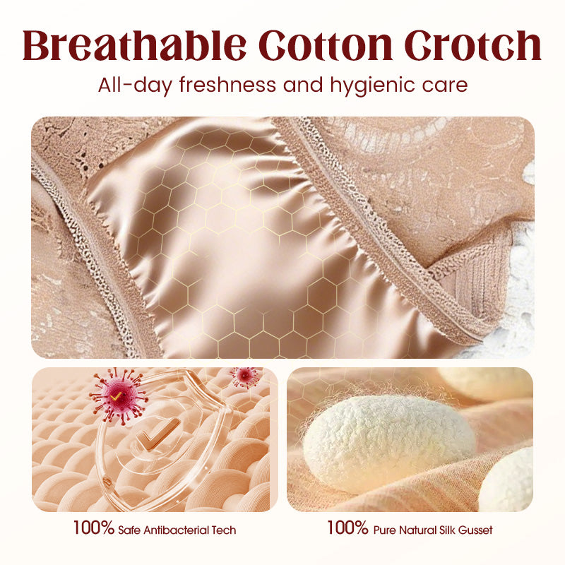 Kényelmes és varrásmentes bugyi elegáns csipkével