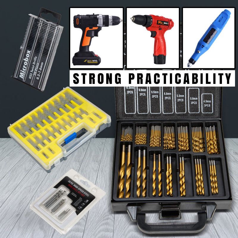 Titánbevonatú fúrófej készlet (20/25/150/99 darabos)