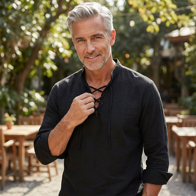 💎 Férfi egyszínű alkalmi ing — Lélegző pamutszövet ✨