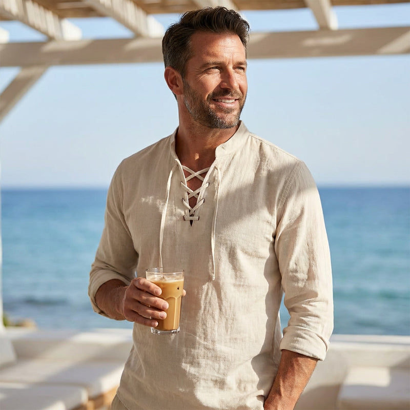 💎 Férfi egyszínű alkalmi ing — Lélegző pamutszövet ✨