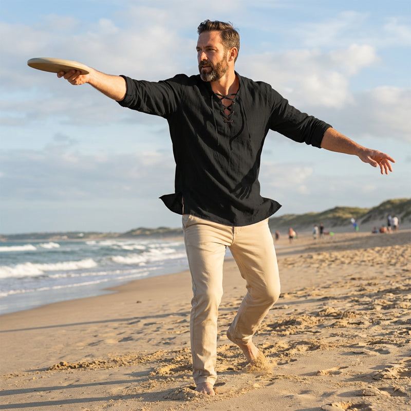 💎 Férfi egyszínű alkalmi ing — Lélegző pamutszövet ✨