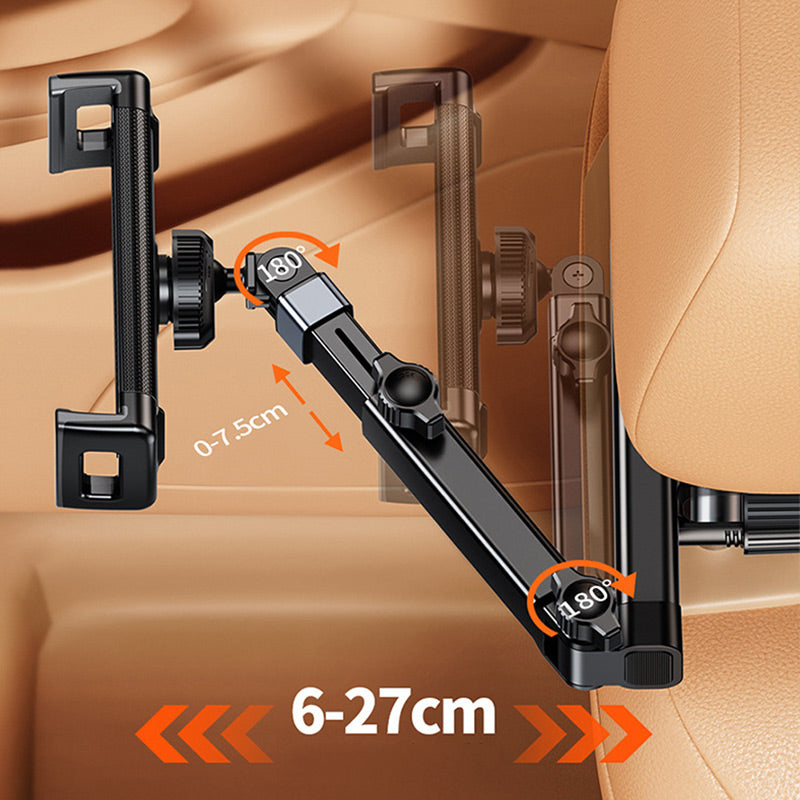 Autós fejtámla tablet tartó — Állítható és biztonságos rögzítés, akadálytalan kilátás, csúszásgátló kialakítás, egyszerű felszerelés 🚗📱🔧