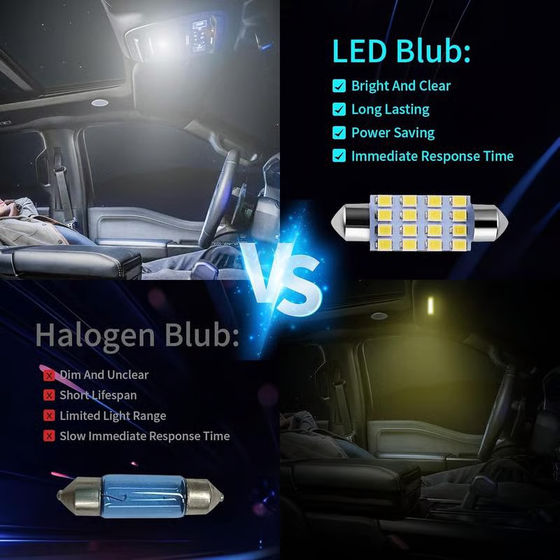 💡 Autós belső világításkészlet 42 ultrafényes LED-del - Csatlakoztasd és használd a járművedet