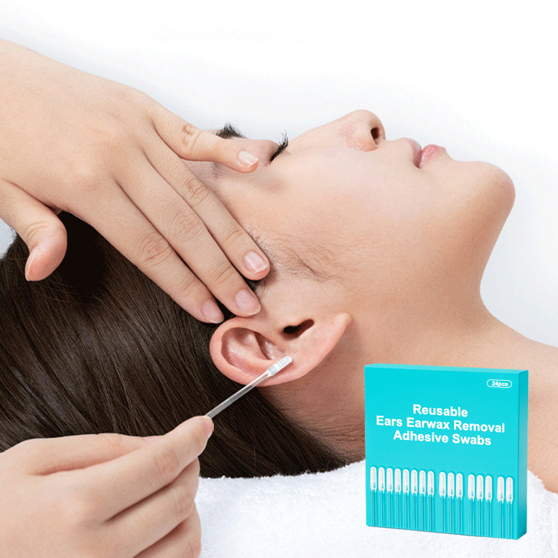 Újrafelhasználható, ragacsos fülzsír eltávolító pálcikák